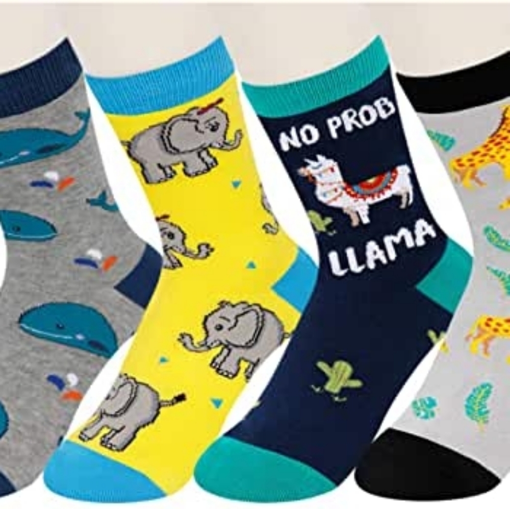 3/$18 SOCKFUN Boys Crazy Fun Animal Socks
